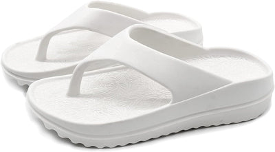 Womens Flip Flops White Sandals Platform Flip Flops Shower Shoes Fit Flops Brand for Women Women'S Flip-Flops Cloud Slides for Women White-37-38