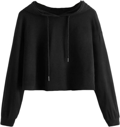 Women'S Cropped Hoodie Casual Workout Crop Sweatshirt Tops